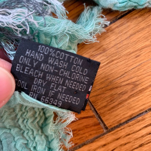 V.Fraas plaid check cotton scarf - Picture 2 of 4